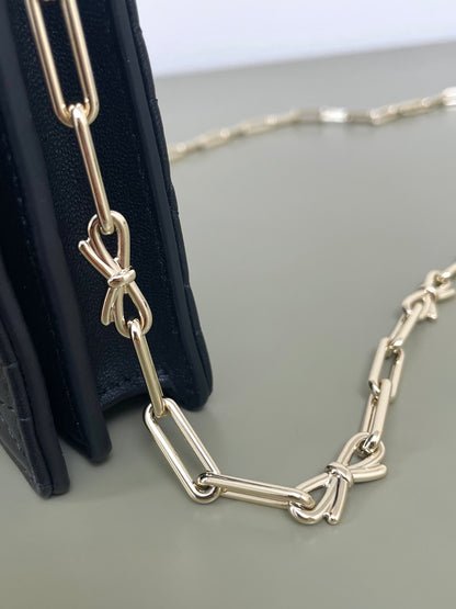 Dior Miss Dior Bow Chain WOC Black