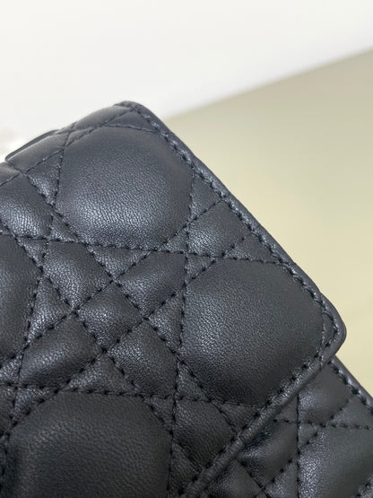 Dior Miss Dior Bow Chain WOC Black