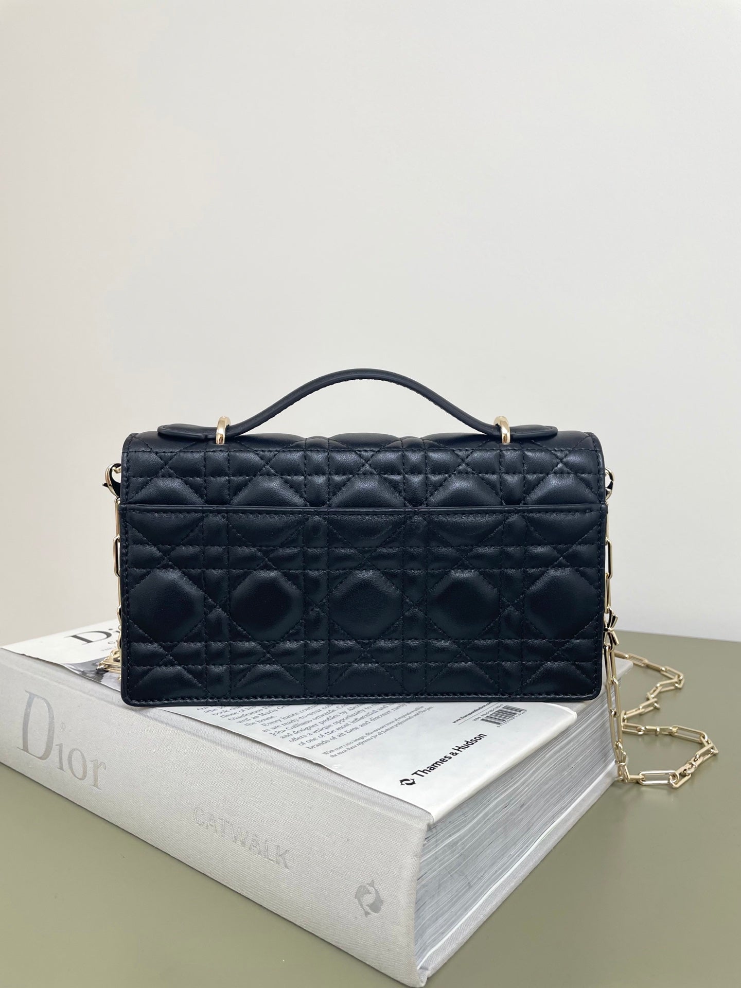 Dior Miss Dior Bow Chain WOC Black