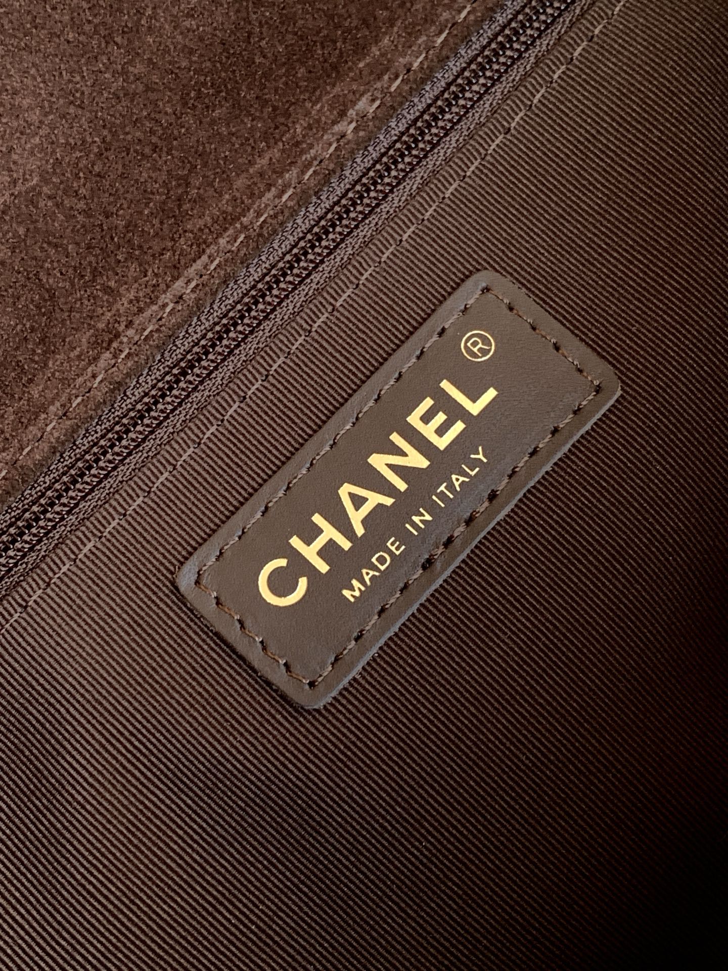 Chanel 26C Suede Messenger Bag Dark Brown