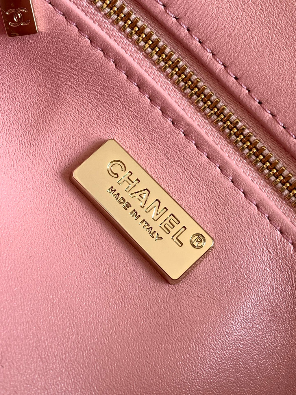 Chanel 26C Classic Flap Tweed Pink Red Mini