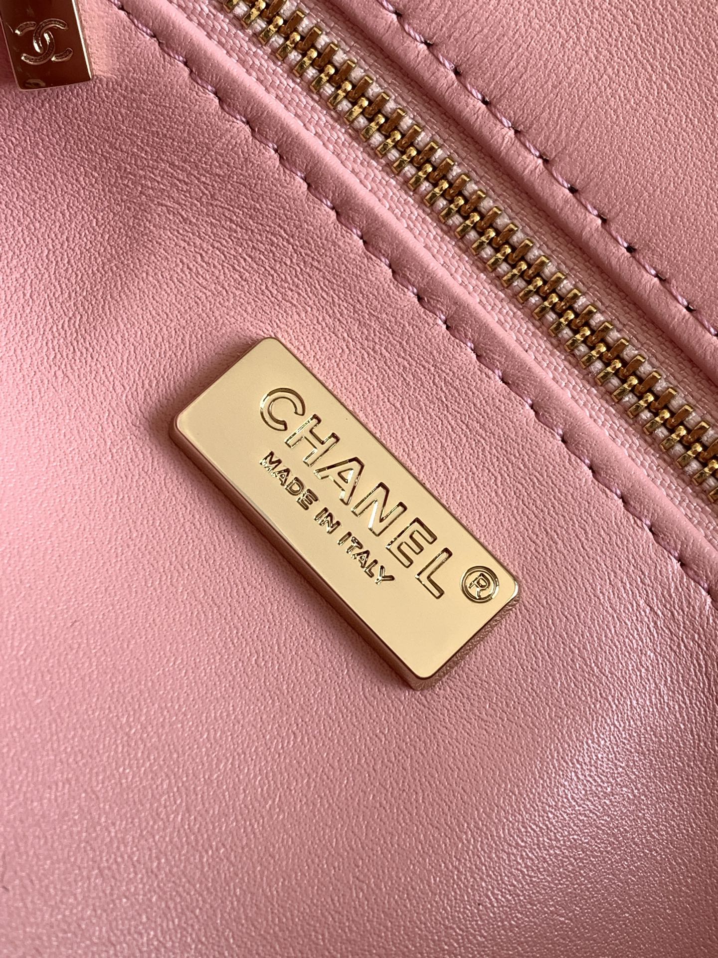 Chanel 26C Classic Flap Tweed Pink Red Mini