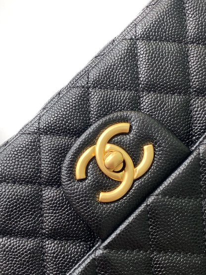 Chanel 25B Classic Flap with Top Handle Black Caviar Mini