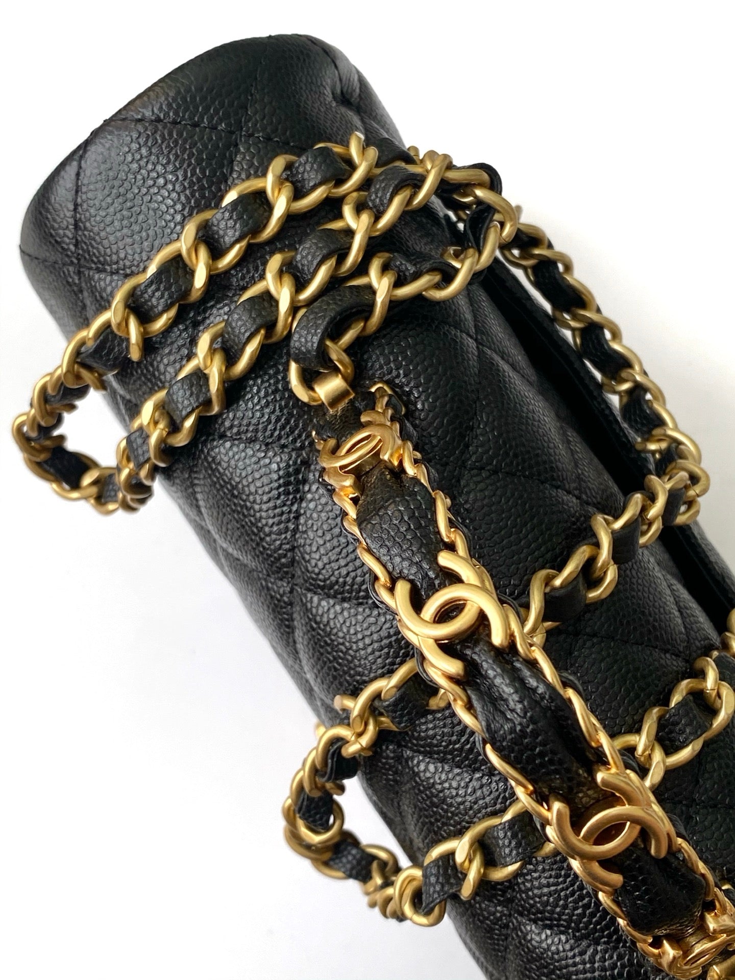 Chanel 25B Classic Flap with Top Handle Black Caviar Mini