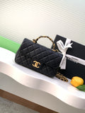 Chanel 25B Classic Flap with Top Handle Black Caviar