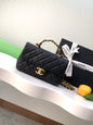 Chanel 25B Classic Flap with Top Handle Black Caviar