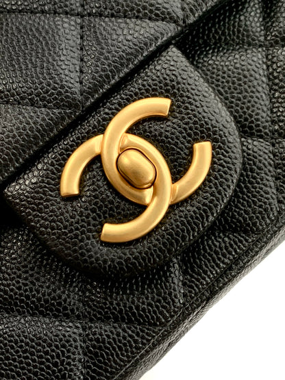 Chanel 25B Classic Flap with Top Handle Black Caviar