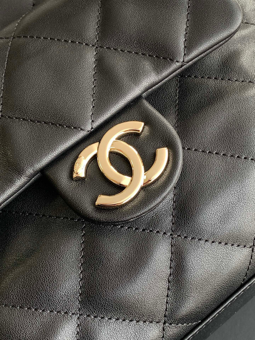 Chanel 23B Hippie Hobo Bag Black Calfskin Small