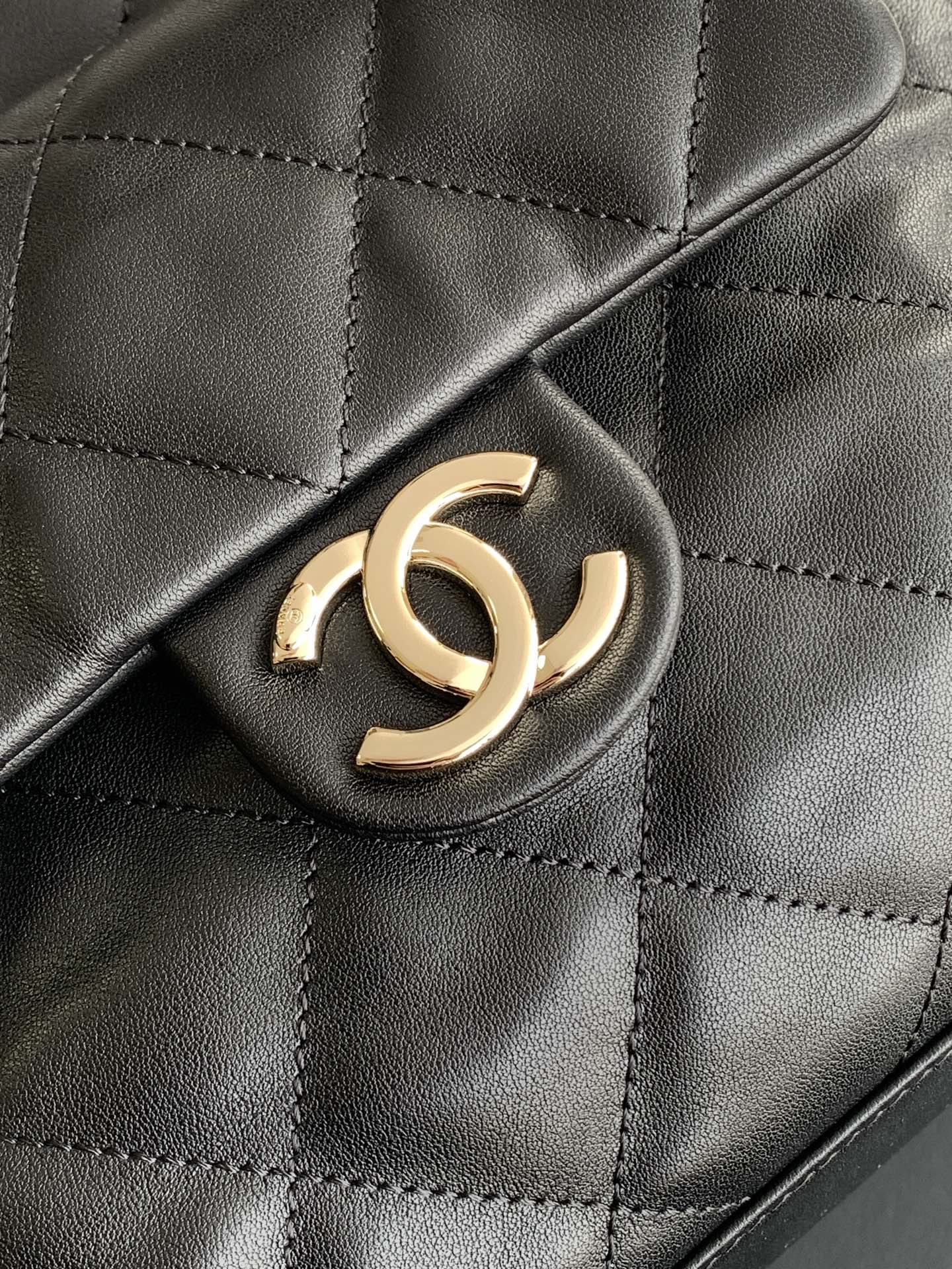 Chanel 23B Hippie Hobo Bag Black Calfskin Small