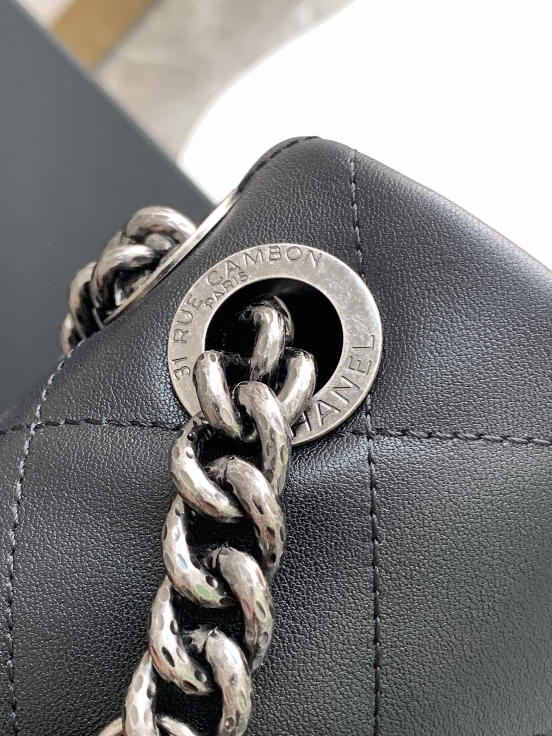 Chanel Vintage Casual Chain Flap Bag Black