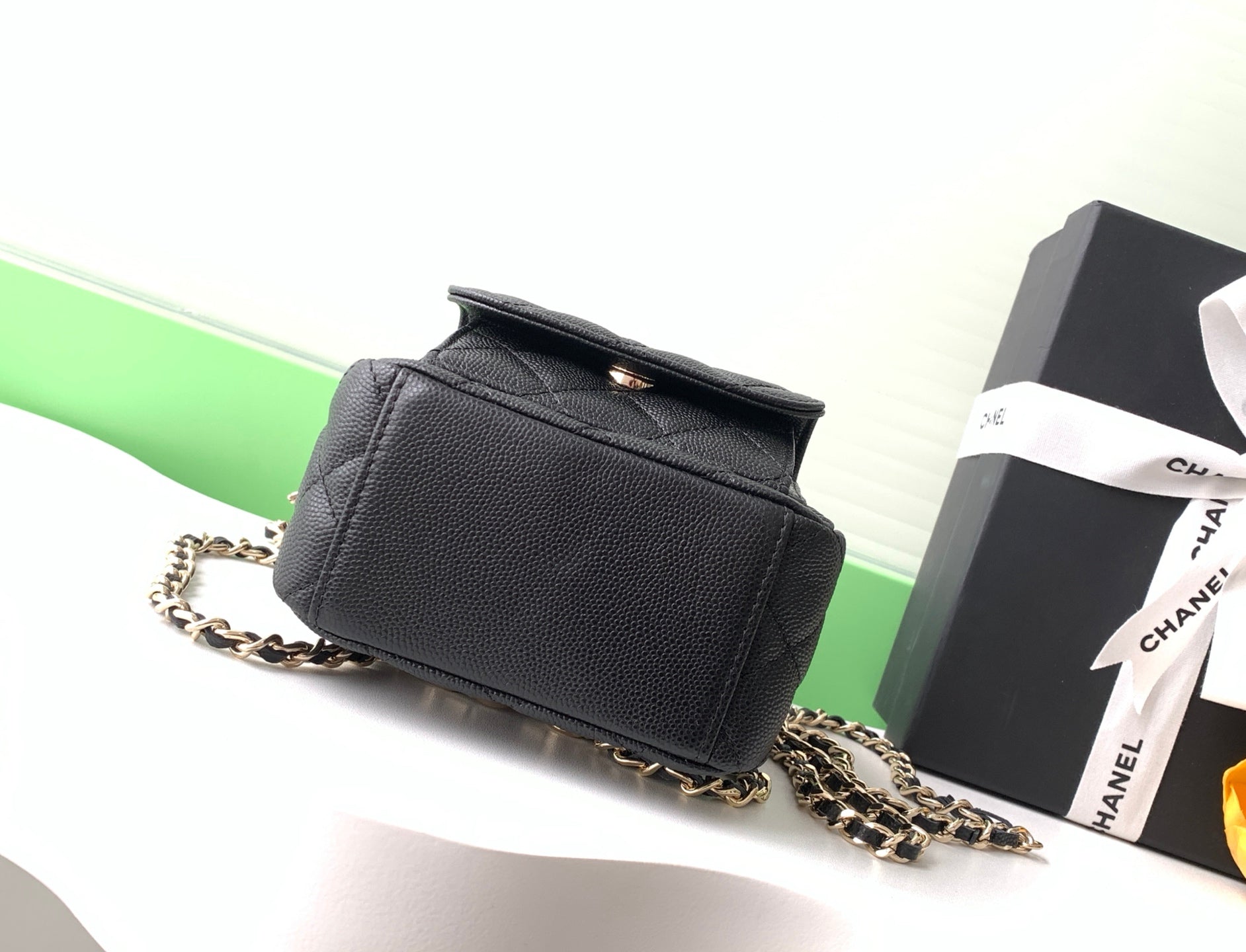 Chanel 24C Mini Backpack Black Caviar