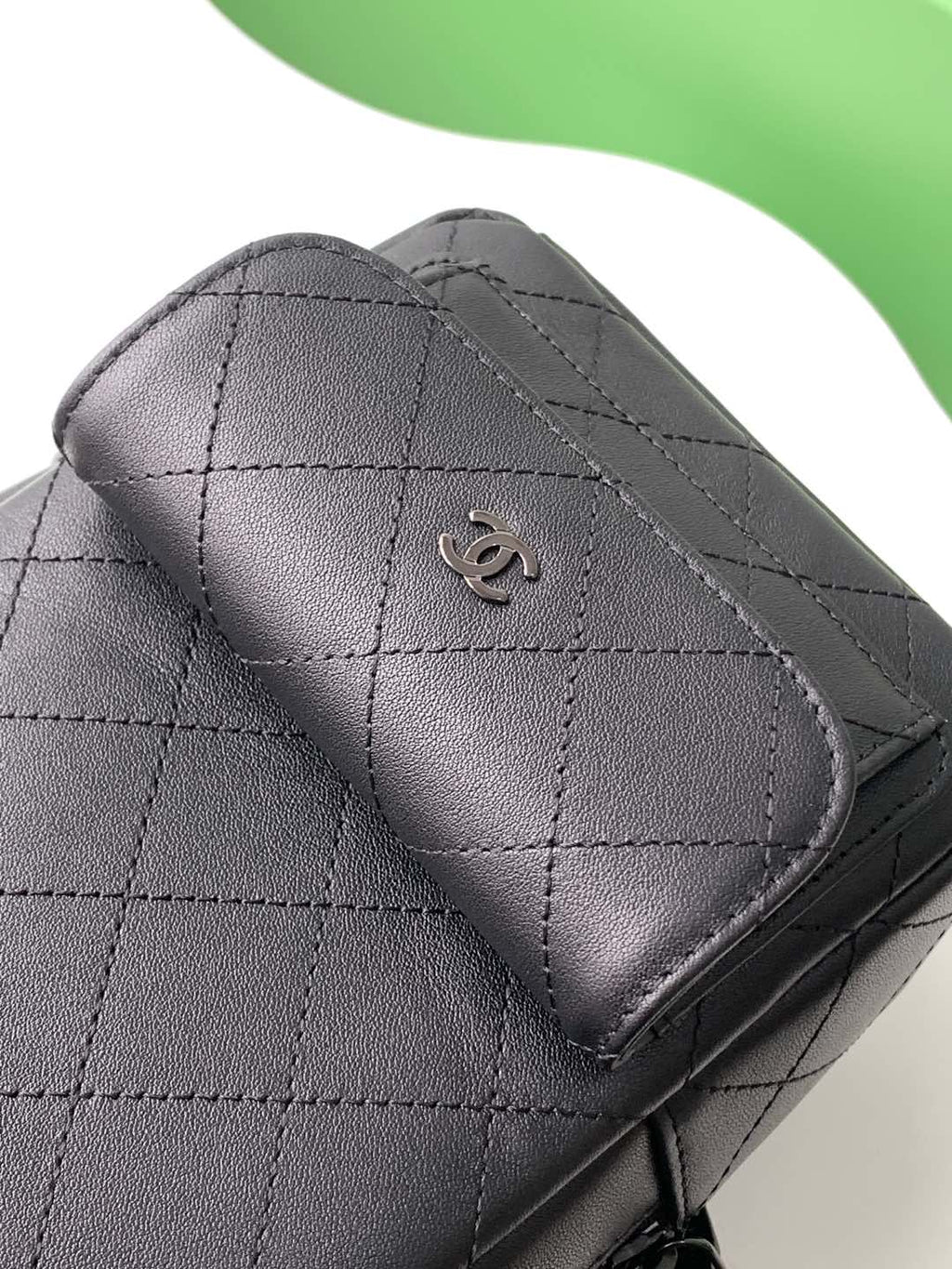 Chanel 25C Mini Backpack Black Calfskin Black Hardware