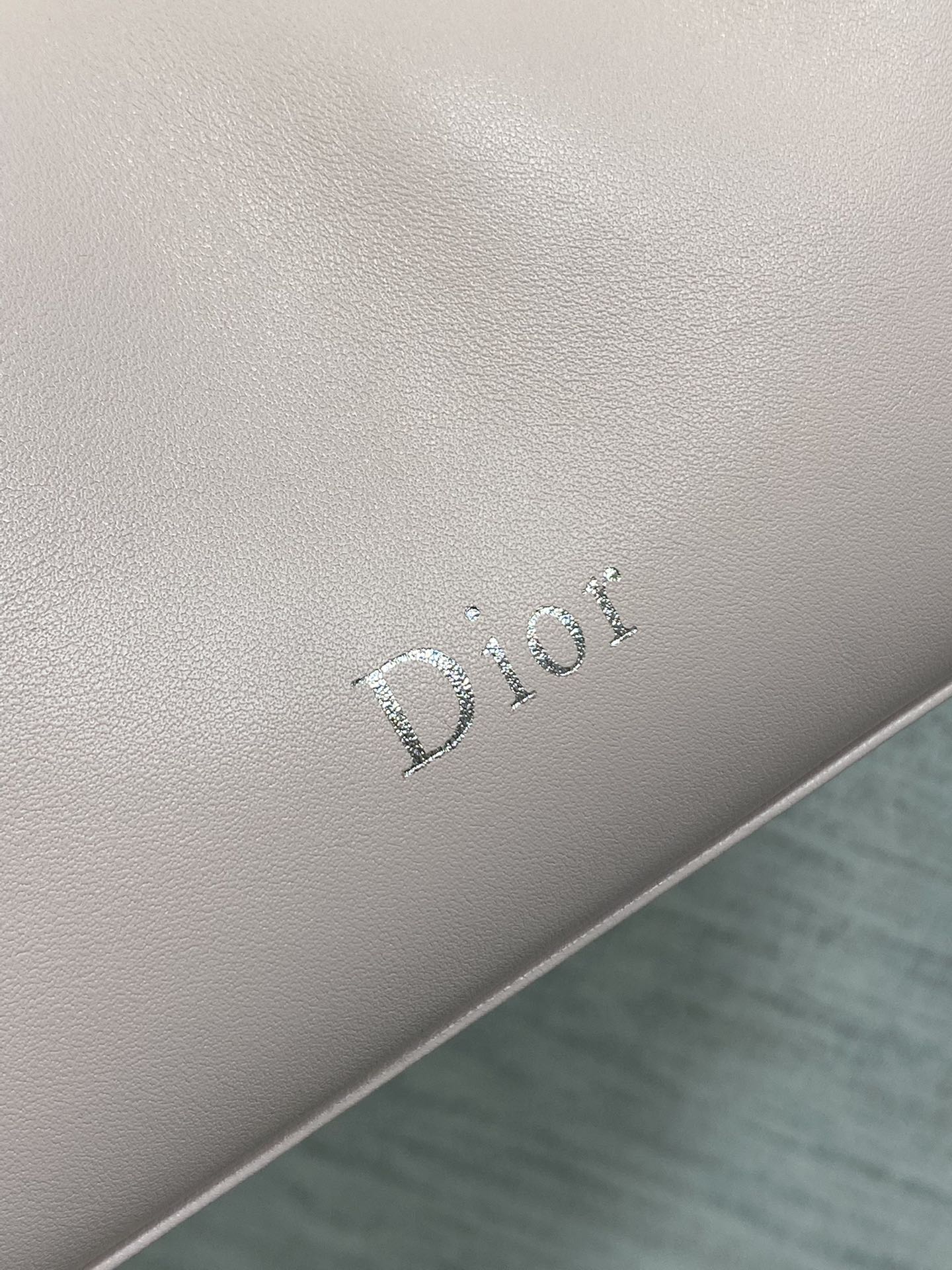 Dior Pink Leather Bow Chain Shoulder Bag with Silver Hardware