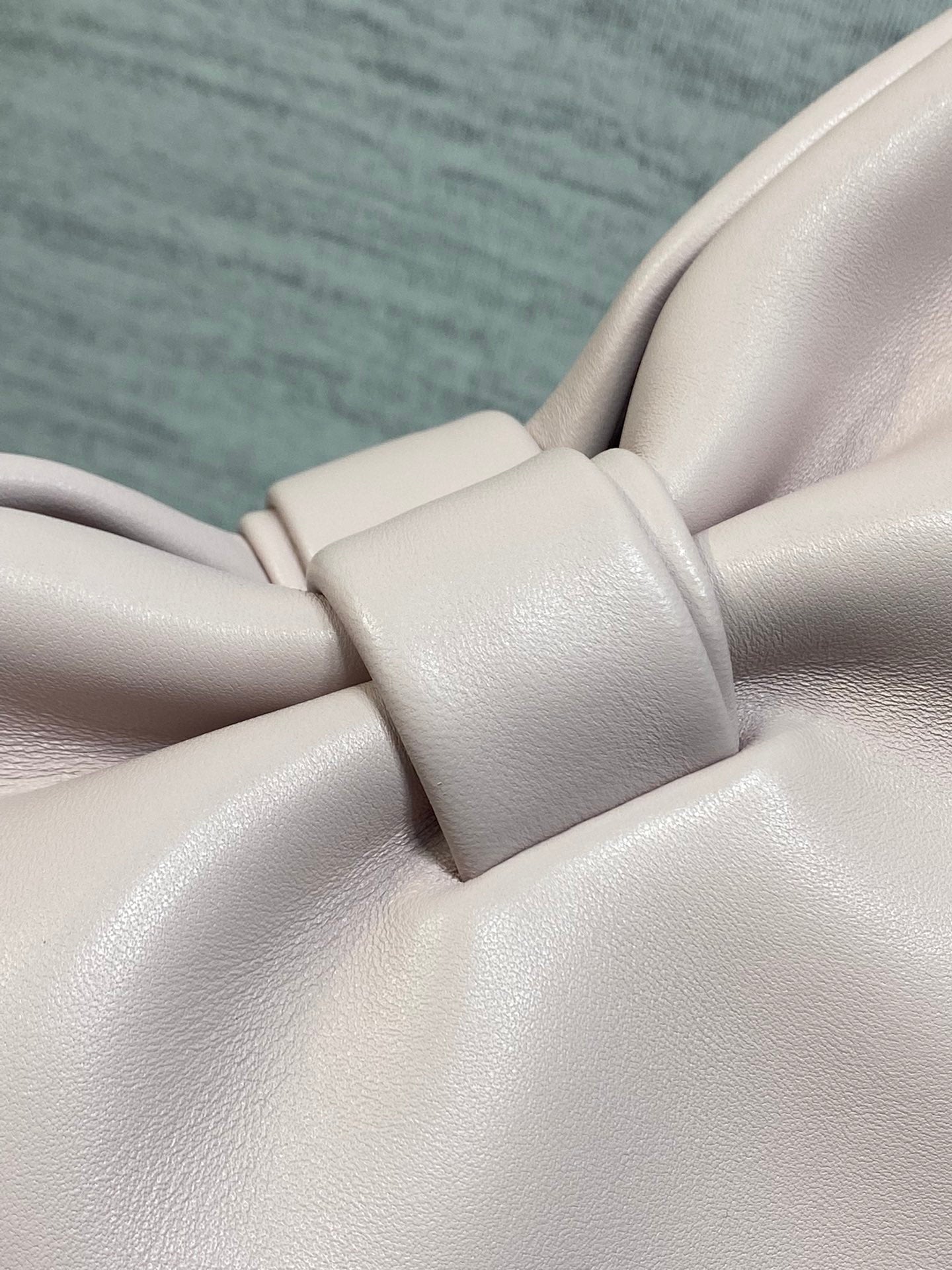 Dior Pink Leather Bow Chain Shoulder Bag with Silver Hardware