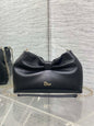Dior Black Lambskin Bow Chain Shoulder Bag with Gold Hardware (SS26)