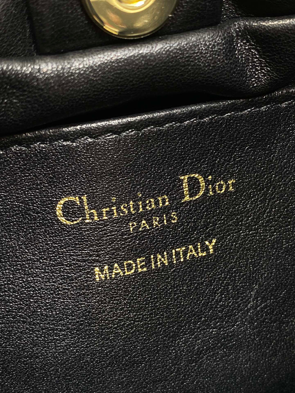 Dior Black Lambskin Bow Chain Shoulder Bag with Gold Hardware (SS26)