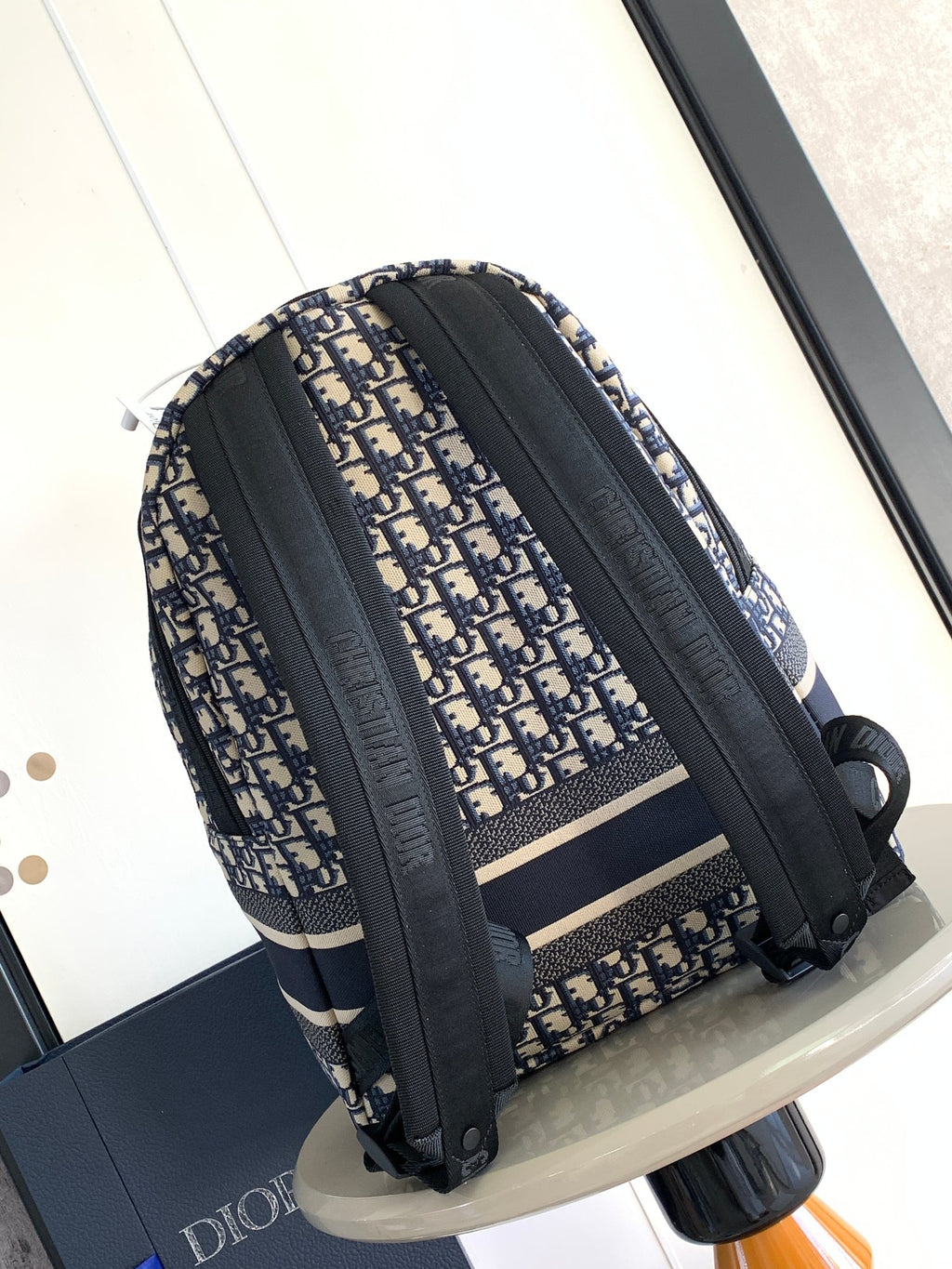 Dior Blue Oblique Technical Jacquard Rider Backpack
