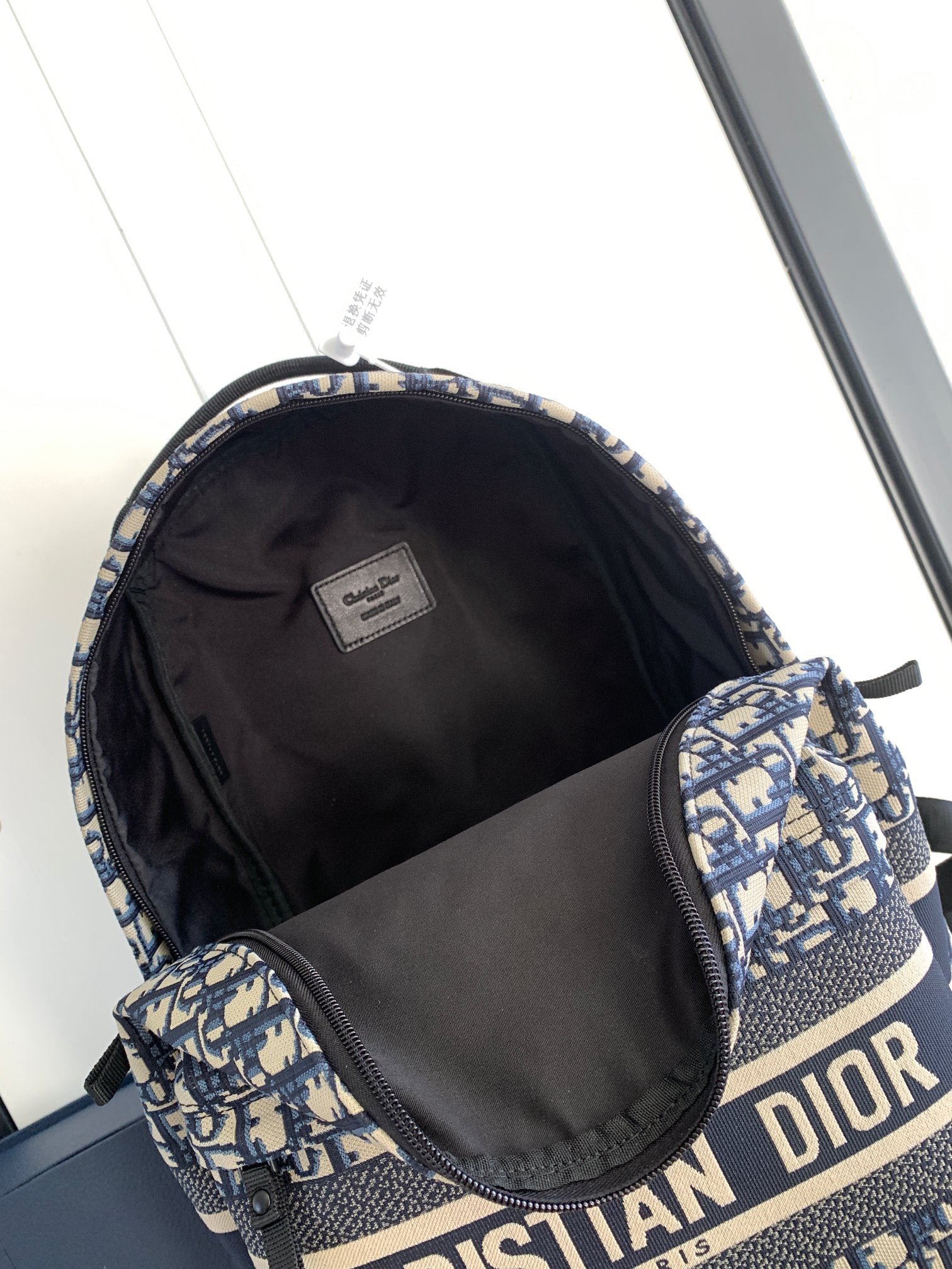 Dior Blue Oblique Technical Jacquard Rider Backpack