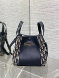 Dior C'est Dior Blue Oblique Jacquard Small Bucket Bag