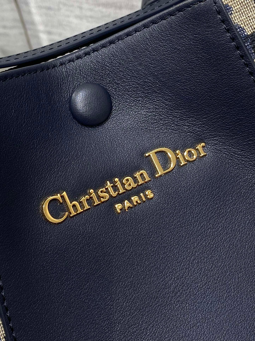 Dior C'est Dior Blue Oblique Jacquard Small Bucket Bag