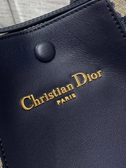 Dior C'est Dior Blue Oblique Jacquard Small Bucket Bag