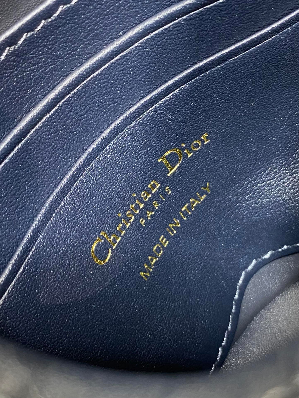 Dior Miss Caro Blue Oblique Jacquard Mini Bucket Bag with Chain
