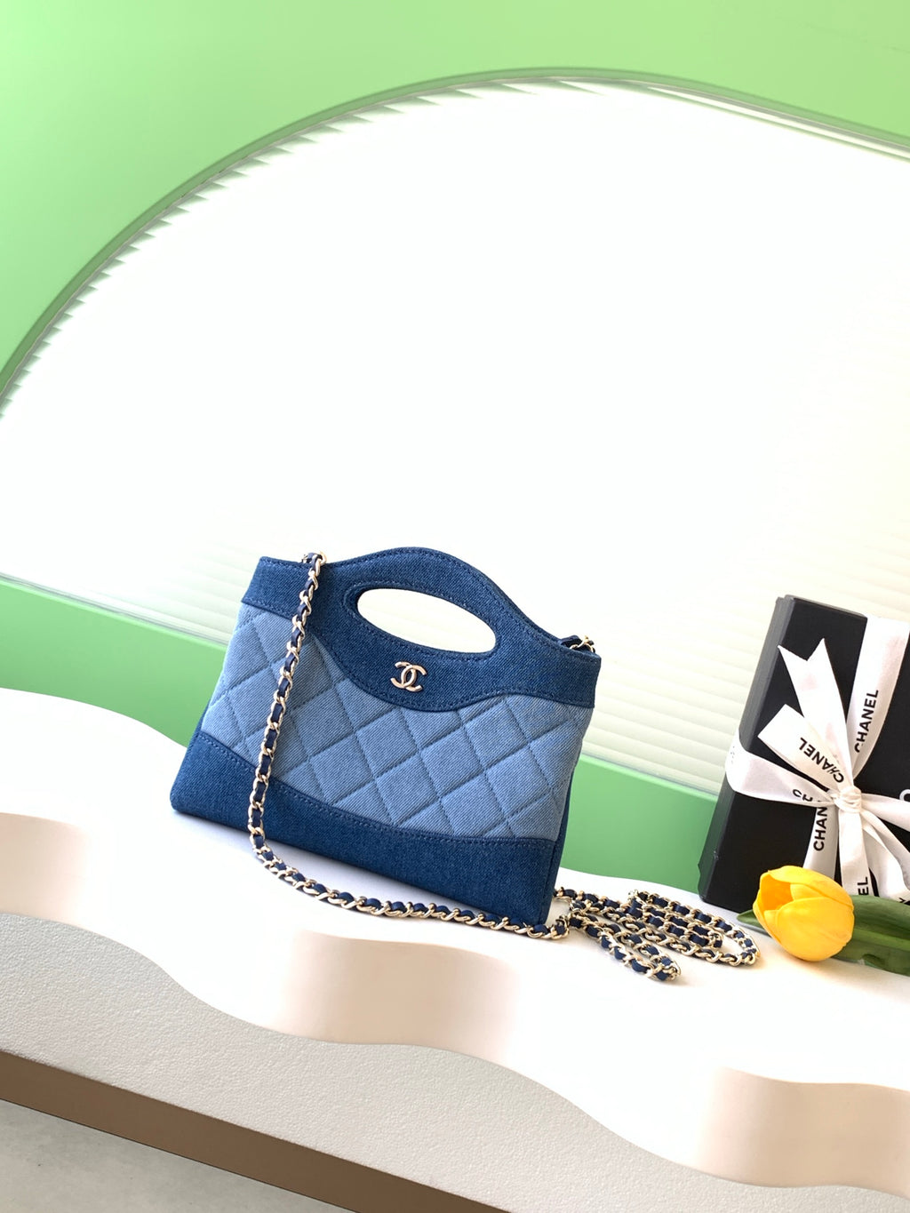 Chanel 26P 31 Bag Nano Denim Blue