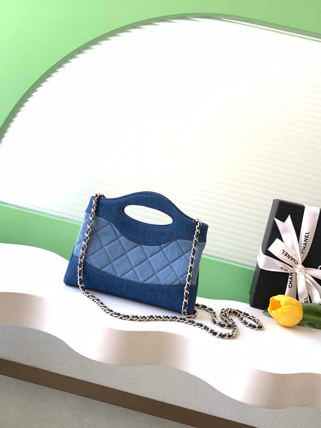 Chanel 26P 31 Bag Nano Denim Blue