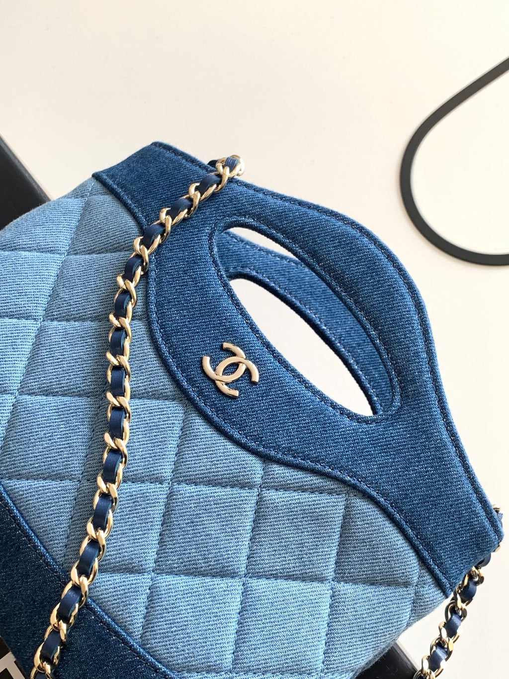 Chanel 26P 31 Bag Nano Denim Blue