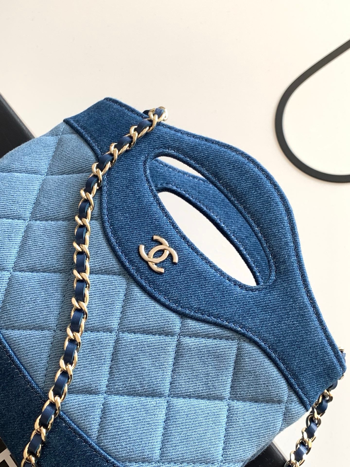 Chanel 26P 31 Bag Nano Denim Blue