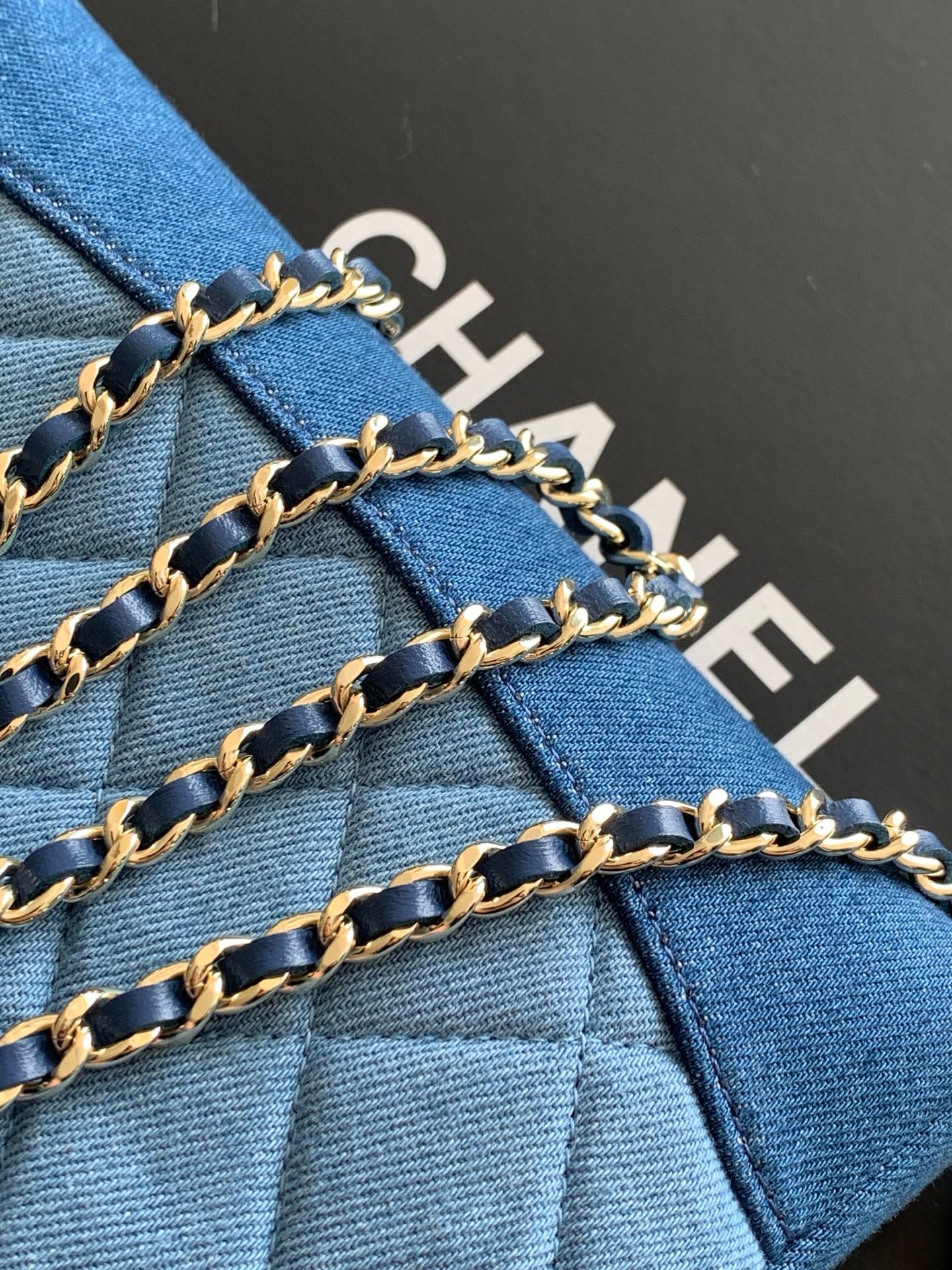 Chanel 26P 31 Bag Nano Denim Blue