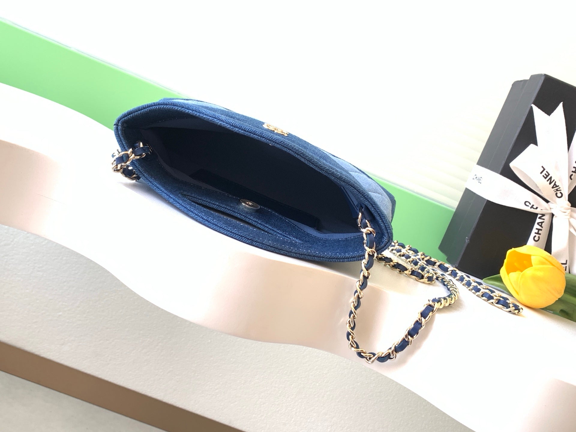 Chanel 26P 31 Bag Nano Denim Blue