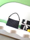Chanel Small Quilted Lambskin Underarm Hobo Bag Black with Gold Hardware (26X Holiday Edition)