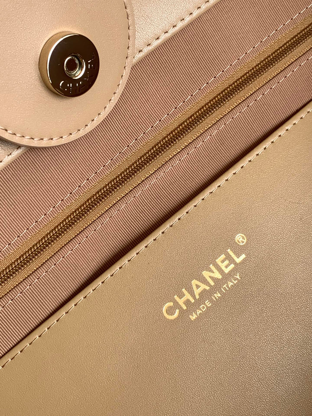 Chanel Small Striped Woven Deauville Shopping Tote Bag Beige and White (26C)