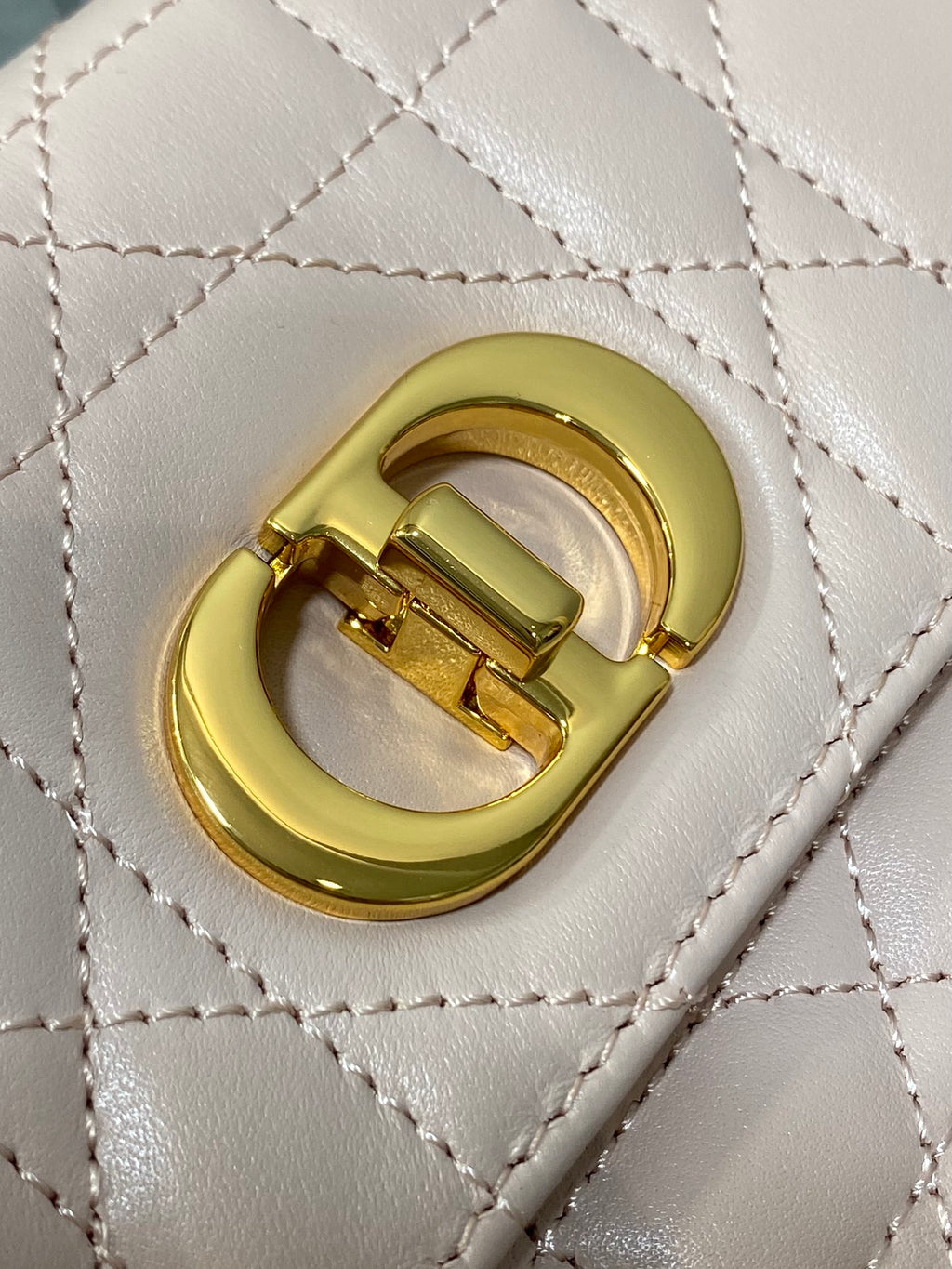 Dior Mini Miss Caro Bag Powder Pink Cannage Calfskin with Gold Hardware