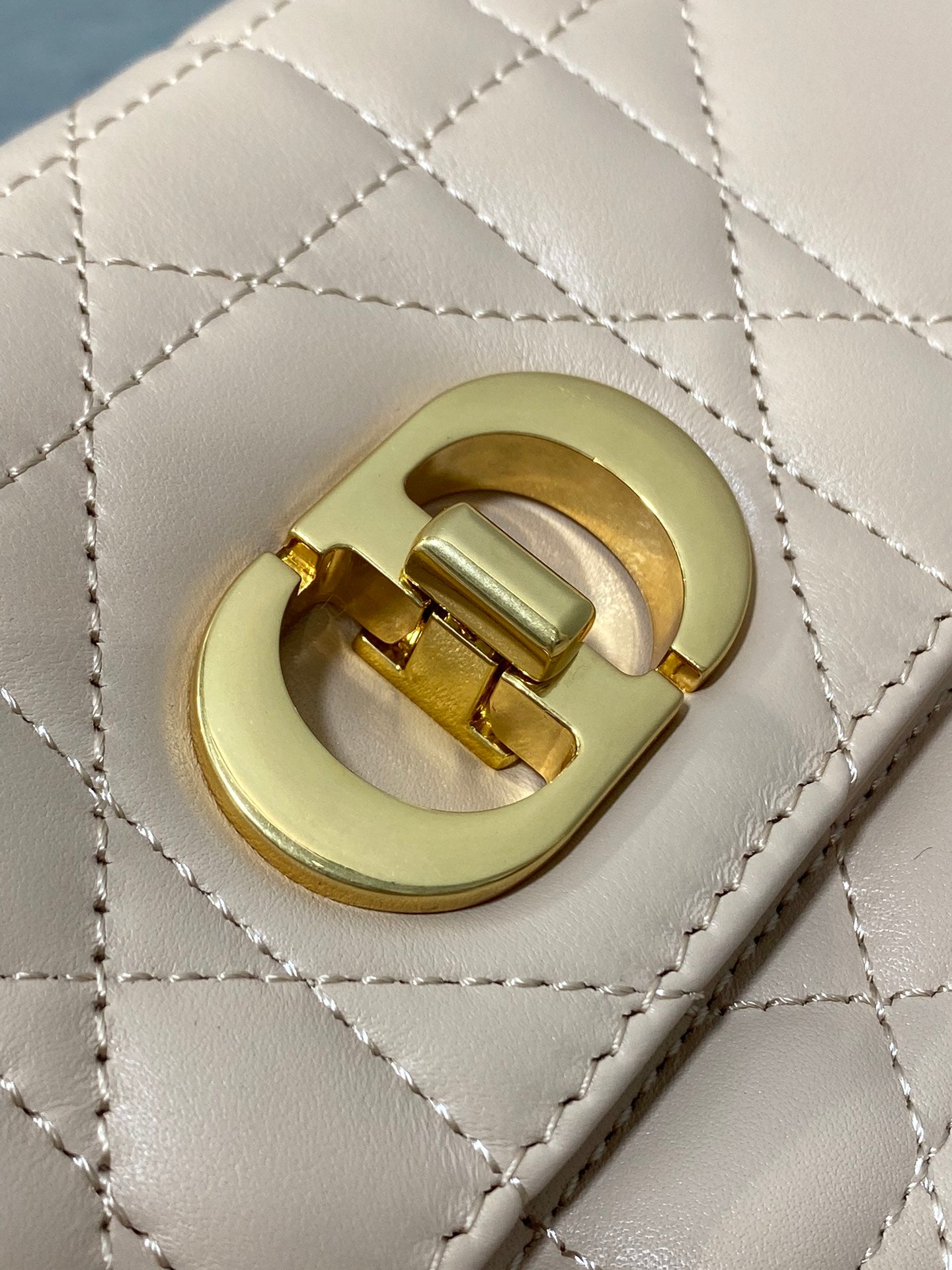 Dior Mini Miss Caro Bag Beige Cannage Calfskin with Gold Hardware