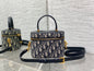 Dior Small Signature Vanity Case Blue Dior Oblique Jacquard with Gold Hardware