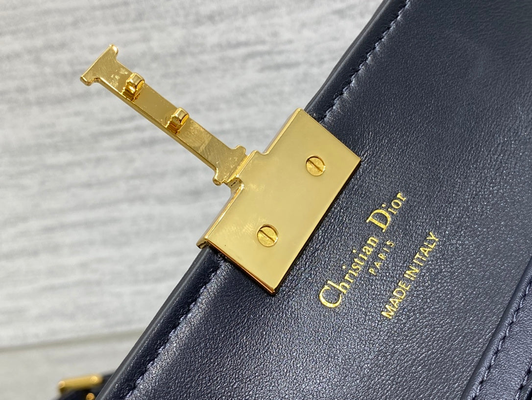 Dior Mini 30 Montaigne Avenue Wallet on Chain with Handle Blue Dior Oblique Jacquard