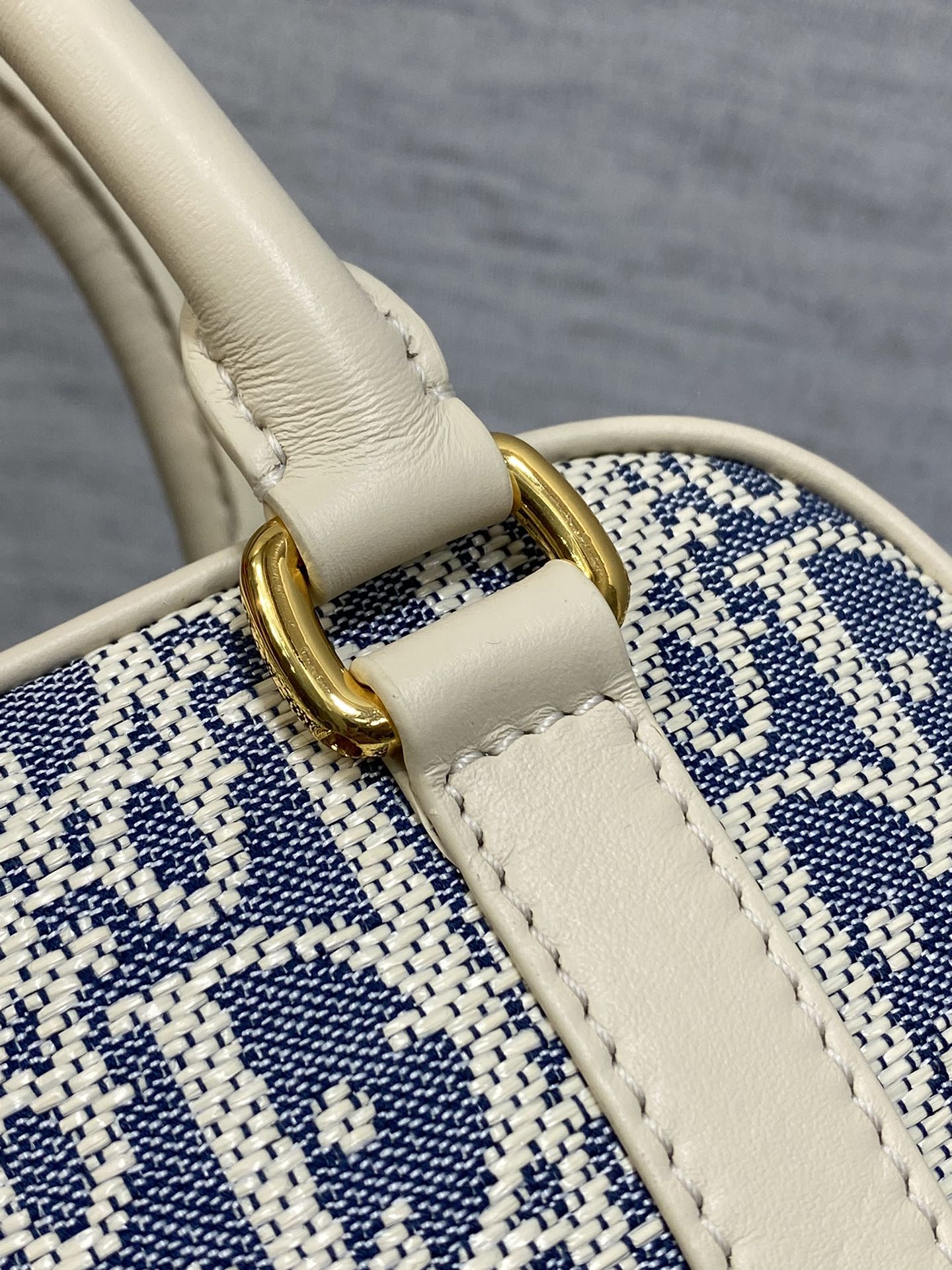 Dior Small D-Vibe Bowling Bag Blue Dior Oblique Jacquard