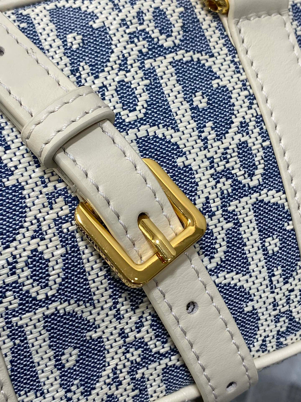 Dior Small D-Vibe Bowling Bag Blue Dior Oblique Jacquard