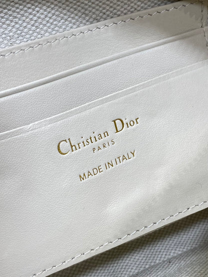 Dior Mini 30 Montaigne Cigale Bag Blue Dior Oblique Raffia-Effect Canvas