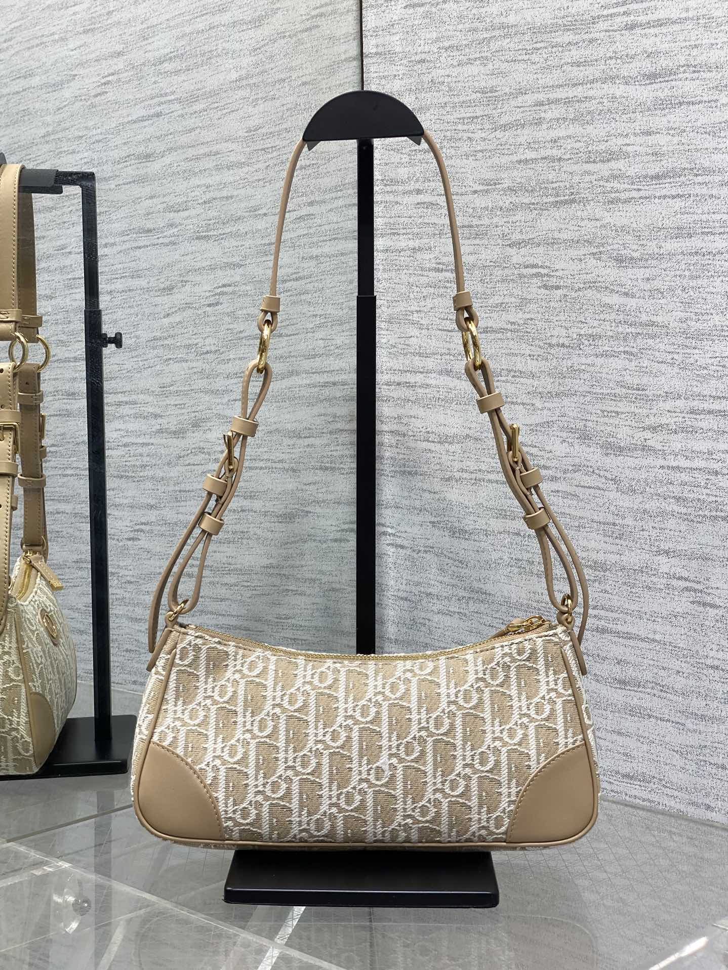 Dior Mini 30 Montaigne Cigale Bag Beige Dior Oblique Raffia-Effect Canvas