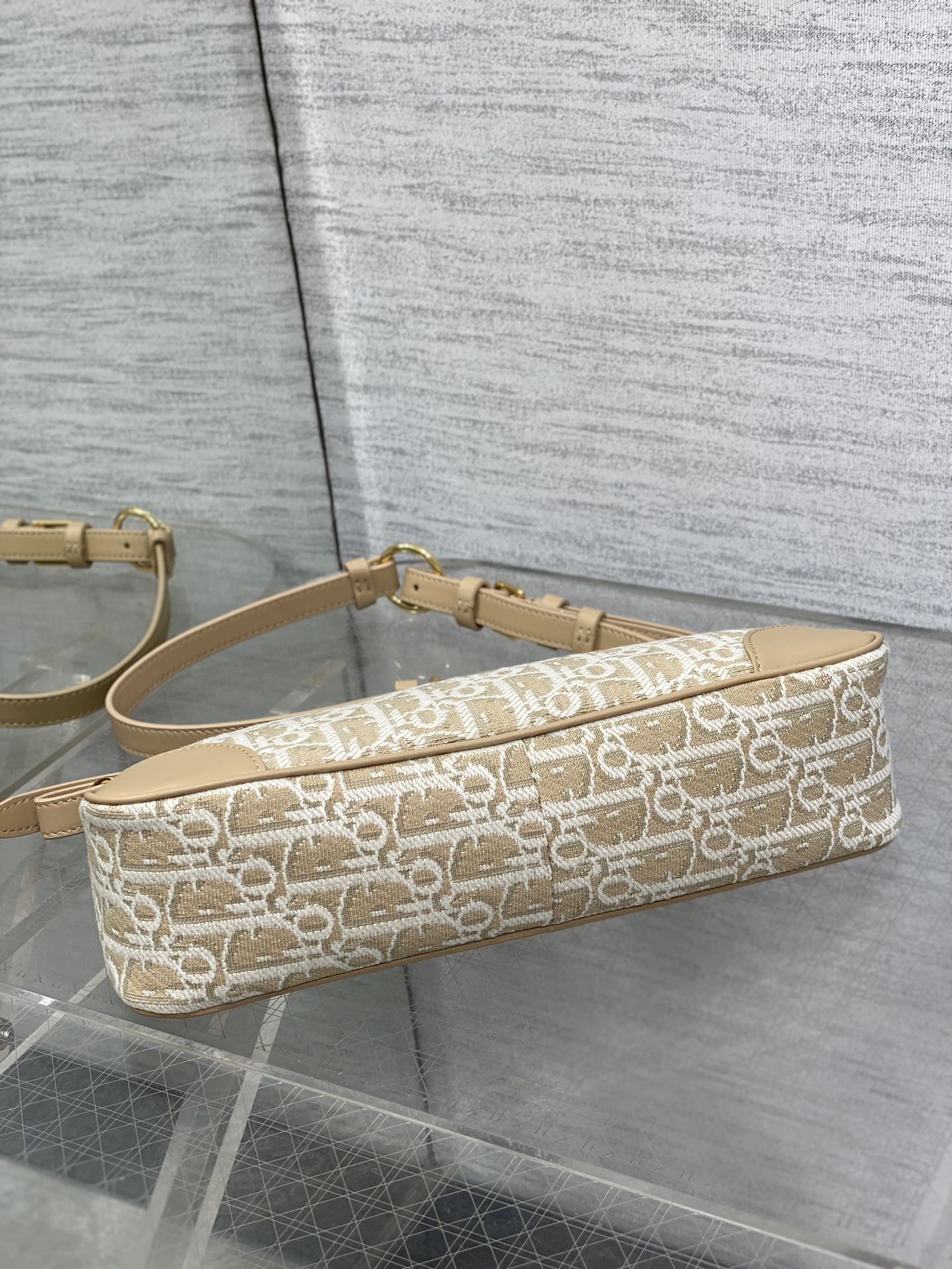 Dior Mini 30 Montaigne Cigale Bag Beige Dior Oblique Raffia-Effect Canvas