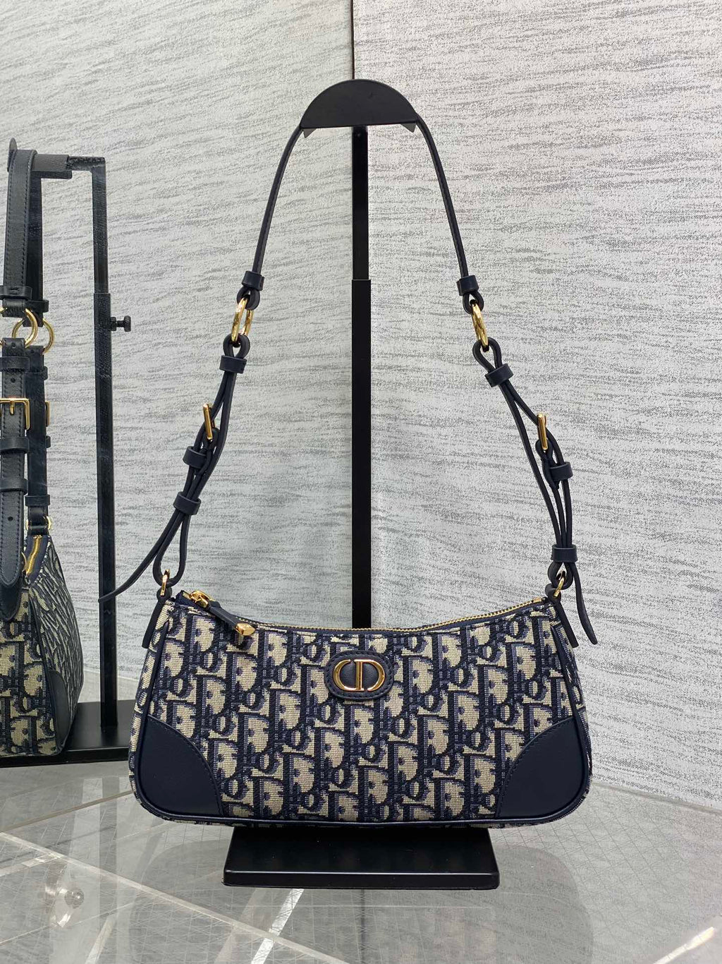 Dior Mini 30 Montaigne Cigale Bag Blue Dior Oblique Jacquard