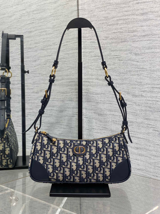 Dior Mini 30 Montaigne Cigale Bag Blue Dior Oblique Jacquard