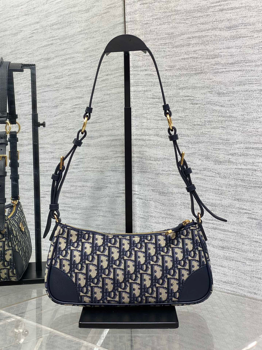 Dior Mini 30 Montaigne Cigale Bag Blue Dior Oblique Jacquard