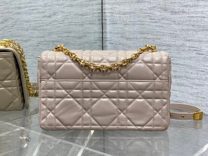 Dior Medium Dior Caro Bag Biscuit Soft Cannage Calfskin with Gold Hardware