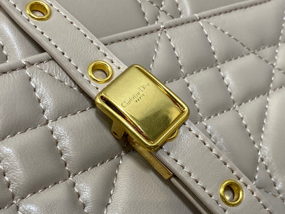 Dior Medium Dior Caro Bag Biscuit Soft Cannage Calfskin with Gold Hardware
