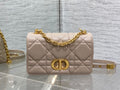 Dior Small Dior Caro Bag Biscuit Soft Cannage Calfskin with Gold Hardware
