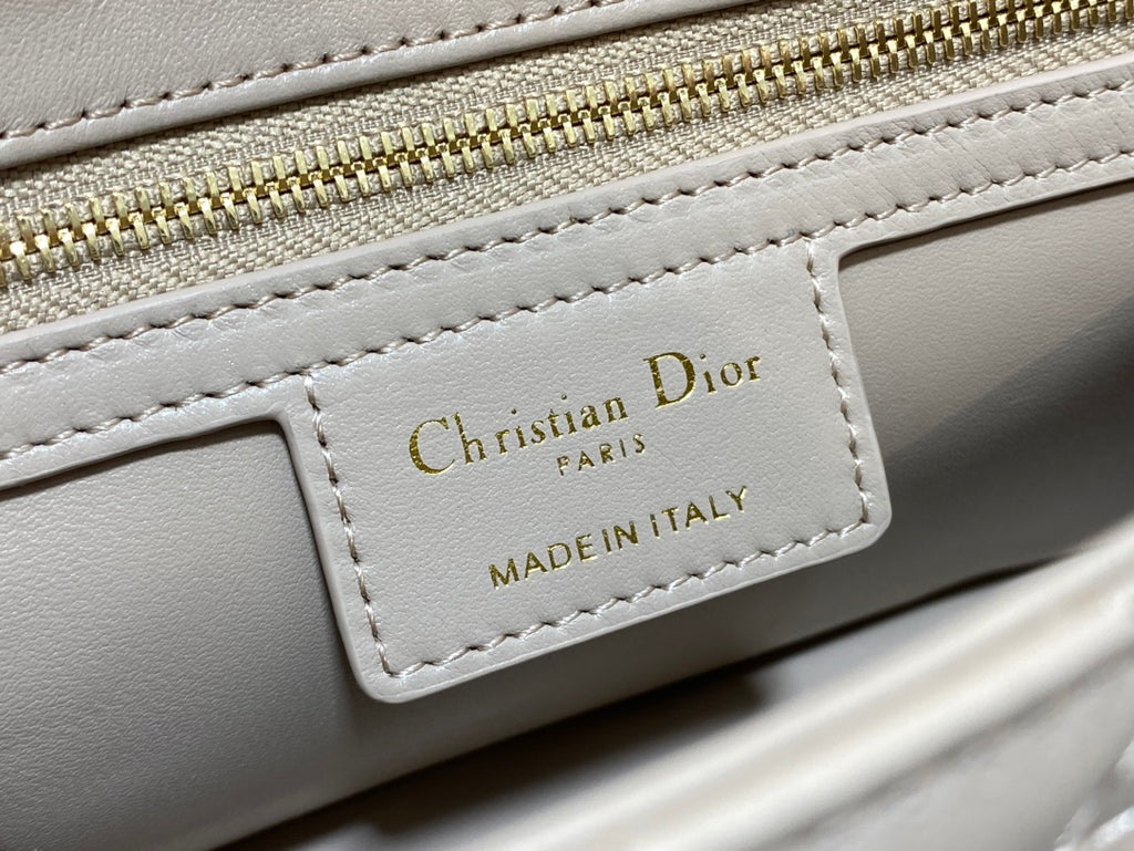 Dior Small Dior Caro Bag Biscuit Soft Cannage Calfskin with Gold Hardware
